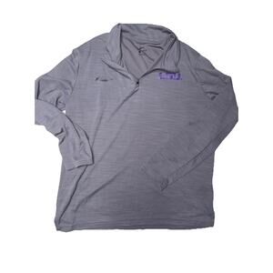 LSU TIGERS NIKE MENS DRI FIT GRAY HALF ZIP Q26